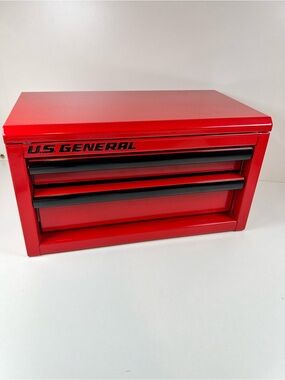 NWOT U.S. General 2-Drawer Portable Tool Box Chest Red | Steel Tool Storage